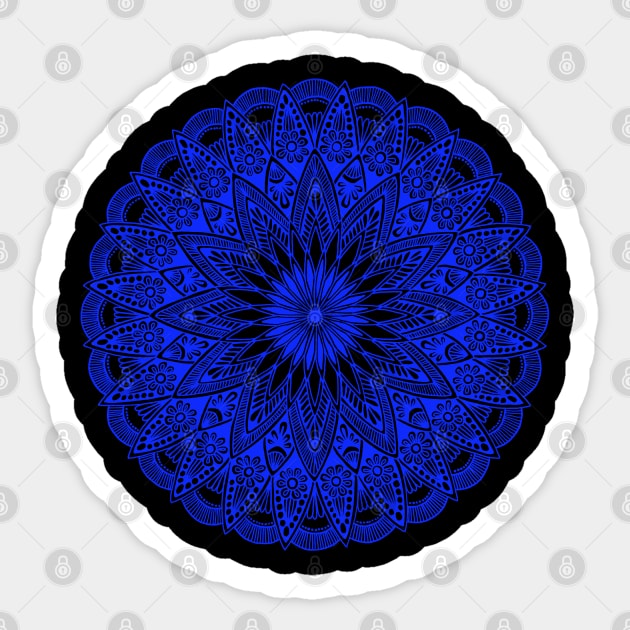 Mandala (blue) Sticker by calenbundalas